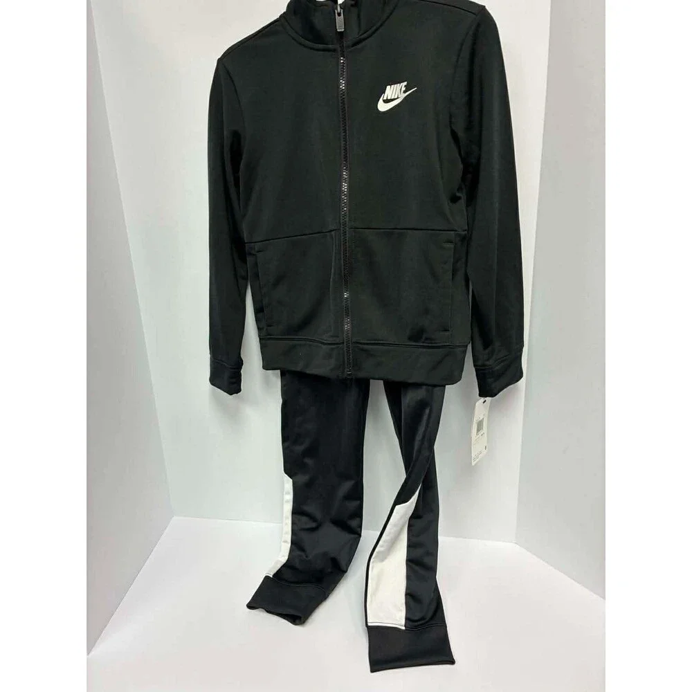 Nike Boys 2 Piece Taping Zip Jacket & Jogger Pants Track Set Size 7‎